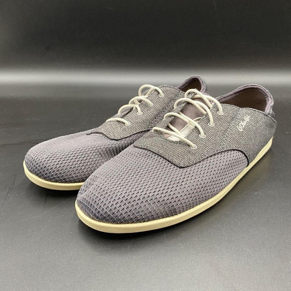 Olukai Waialua Lace Grey Slip-On Sneakers Women's Size 8.5 Gray/Pavement